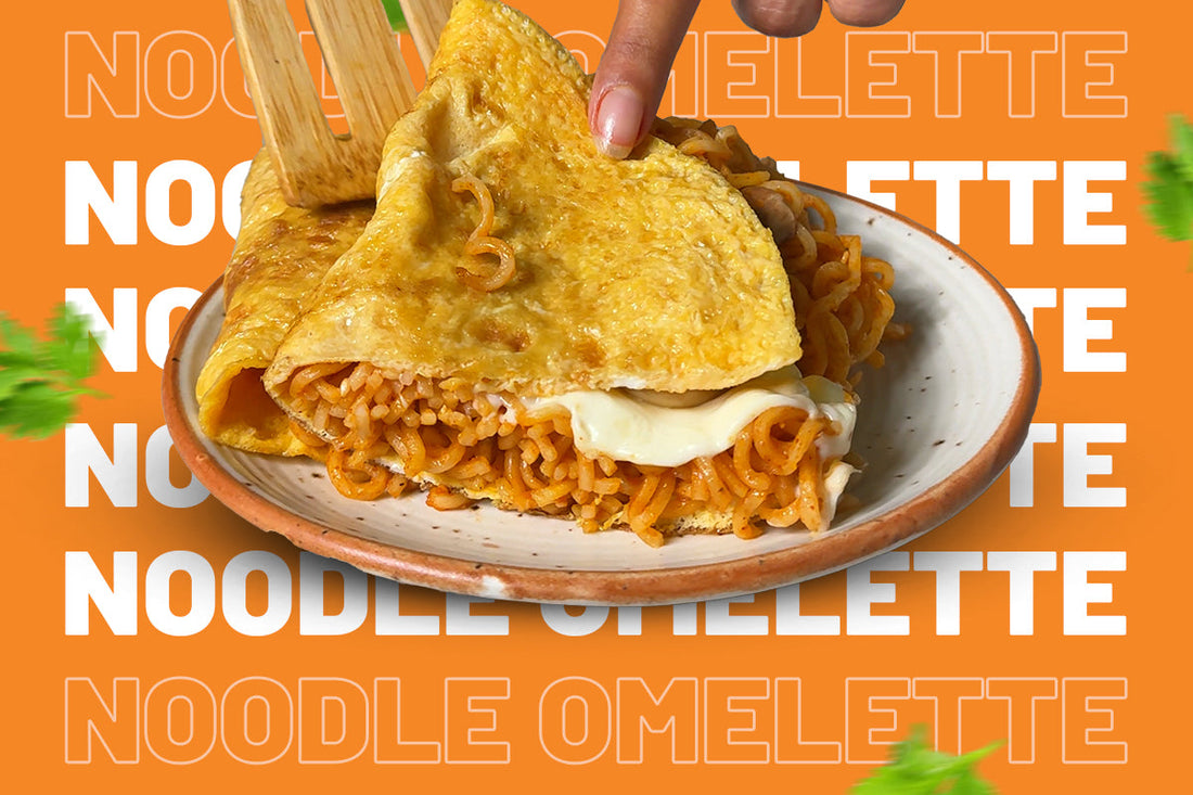 Noodles + Omelette = Best Midnight Snack🔥