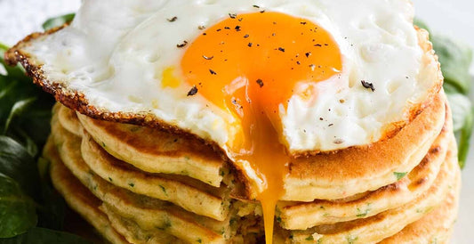 For breakfast or brunch, Egg Stuffed Pancakes combine airy pancakes with flavorful scrambled eggs for a balanced meal.